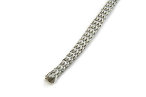 Manchon de câble en polyester tressé thermorétractable 3M avec un diamètre de 3 mm, rapport de rétraction 2:1 pour la protection des fils, motif tissé gris - Product Image 4