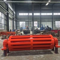 Rodillo de retorno espiral autolimpiante de acero activo con tornillo para descarga de escoria en cintas transportadoras de material húmedo y pegajoso