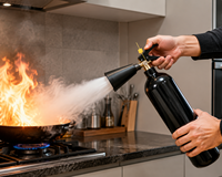 Extincteur à CO2 noir sans résidus de 2 kg avec buse professionnelle pour lutte rapide contre les incendies électriques
