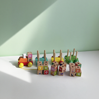 Nouveau design éducatif Shine Pep SPW-012QC Ensemble de blocs en bois alphabet 7-12 mois Unisexe Jouets de train pour la maternelle