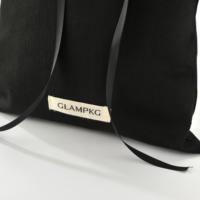 Pochette en toile de coton noire personnalisée avec cordon de serrage, fermeture à ruban, sac de rangement multi-usages pour cosmétiques et articles de toilette, emballage cadeau, sac anti-poussière