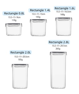 Bộ đồ đựng ngũ cốc 7 món, kín khí và không rò rỉ với nắp đậy dễ dàng, nhựa không chứa BPA để đựng thức ăn nhà bếp - Product Image 5