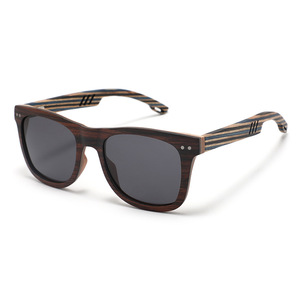 Gafas de sol con montura de madera, unisex, UV400, lentes polarizadas TAC, diseño cuadrado para protección solar, viajes, conducción, W3097 - Product Image 5