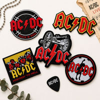 Écussons brodés personnalisés AC/DC Rock Band, badges musicaux thermocollants pour vestes et sacs