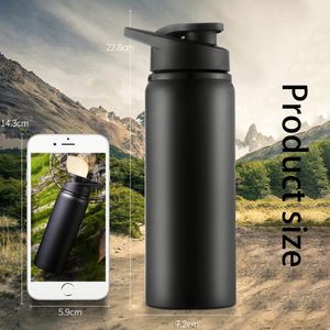 Bouteille d'eau en aluminium à paroi simple de 600 ml et 750 ml avec couvercle, personnalisable avec logo, pour le sport et le cyclisme – Promotion en gros - Product Image 3