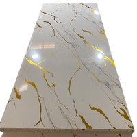 Panneau décoratif en marbre artificiel 2,3 mm 4x8 pieds, classe B1 ignifuge standard, panneau mural pour l'hygiène hospitalière, qualité standard d'exportation