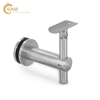 Support de main courante en verre pour escalier en acier inoxydable de style moderne, amovible, fixation murale, matériel pour balustres et balustrades d'hôtel