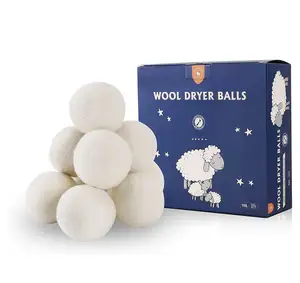 Organic Felt Ball Wool Laundry Dryer Balls Hot Selling Washing Machine Magic Reusable XL Natural Eco Friendly