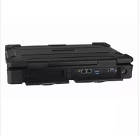 Laptop industri portabel 15.6 inci, LCD Intel QM77 I/O pengontrol desain kasar layar sentuh resitif-mendukung Intel