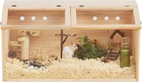 Cage en bois pour hamster, habitat pour petits animaux, nichoir pour grands hamsters sibériens, gerbilles, petits lapins, enclos en bois naturel
