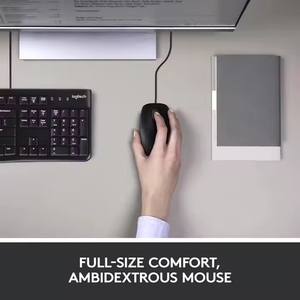Juego de teclado y ratón USB con cable <span class=keywords><strong>Logitech</strong></span> MK120 Original, ordenador de oficina en casa, portátil, juego de ratón y teclado Universal - Product Image 5