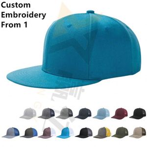 Black <b>Flat</b> Bill Baseball Hat <b>Men</b> Vintage Hip Hop 6 Panel Custom 3d Embroidered Leather Snapback <b>Cap</b> - Product Image 1