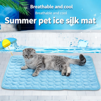 Tapis rafraîchissant moderne pour animaux de compagnie, vente en gros, lit d'été pour chien et chat, tissu respirant et doux, lavable, antidérapant, pour petits animaux