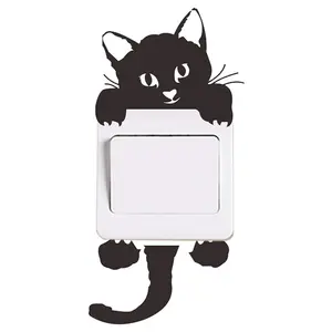 Mèo Dán Tường Công Tắc Đèn Trang Trí Đề Can Nghệ Thuật Bức Tranh Tường Phòng Trẻ Em Dễ Thương Công Tắc Trang Trí Sticker