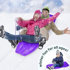 Toboggan en plastique souple <span class=keywords><strong>pour</strong></span> adultes et enfants, idéal <span class=keywords><strong>pour</strong></span> la descente en neige, <span class=keywords><strong>pour</strong></span> 2 personnes maximum, avec poignées de traction - Product Image 5