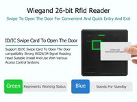 Lector de Tarjetas RFID de Bajo Precio, Sistema de Control de Acceso Económico, Lector de Tarjetas RFID EM4100 de 125KHZ con Wiegand 26/34bit