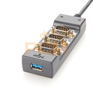 Usb <span class=keywords><strong>3</strong></span>.0 Naar Triple <span class=keywords><strong>3</strong></span> Poort Rs232 Db9 9 Pin Seriële Kabel Adapter Converter Mannelijk Naar Vrouwelijk Type-A Met Chipset En Led-Indicatoren - Product Image 2
