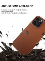 Étui en cuir microfibre pour iPhone 15 Pro max étui de téléphone de peinture à l'huile pour étui en cuir iPhone