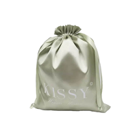 Sac cadeau réutilisable en satin de velours doux personnalisé 2025, résistant aux chocs, pour emballage cosmétique, extensions de cheveux