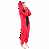 Сделанная на заказ мягкая фланелевая красная пижама динозавра для вечеринки Косплей смешная ходячая Пижама для взрослых красный динозавр