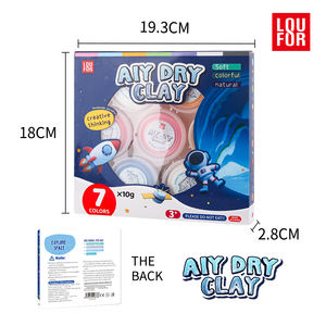 Argile à séchage à l'air de 7 couleurs non toxique - Argile à <span class=keywords><strong>modeler</strong></span> sur le thème des pâtes, des animaux et de la restauration rapide pour les projets artistiques des enfants - Product Image 2