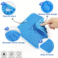 Tapis à lécher en silicone pour chiens et chats avec ventouses Source d'alimentation de charge pour la santé