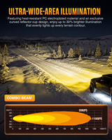 Barre lumineuse LED Novsight HALO Series 20 pouces super brillante, projecteur tout-terrain, feux de position