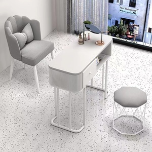 Luxury <b>Nail</b> Salon Technology Desk and Chair Set Beauty Salon <b>Nail</b> Furniture - Product Image 4