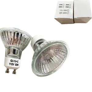 120V 50W GU10ハロゲン電球ライト、調光可能なGU10 MR1635W電球