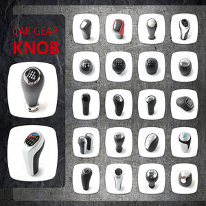 Couvre-poignée de levier de vitesses Fiat 500 500c, style cuir noir, ajustement classique, 2007-2015 - Product Image 3