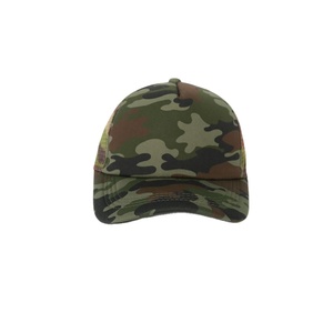 Casquette de camionneur vintage unisexe en coton pur incurvé de qualité supérieure, motif camouflage, 5 panneaux, maille extérieure - Product Image 1
