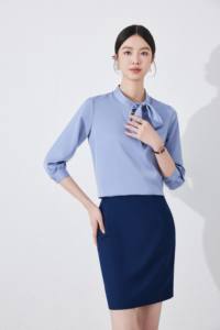 होटल प्रबंधक महिला फ्रंट डेस्क शर्ट आतिथ्य के लिए औपचारिक व्यावसायिक वर्कवेअर वर्दी - Product Image 2