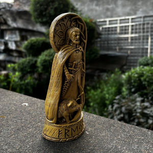 Ornements d'autel païens des dieux vikings en résine NSA10, sculpture de la mythologie nordique, peinte à la main, réaliste pour jardin extérieur, patio, rituel - Product Image 4