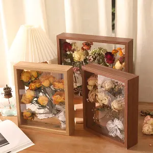 Australia Hot Sale 3D Shadow Box Frame Wood Shadow Box Dried Flower Picture Frame for Wedding Decor