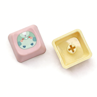 Porte-clés en plastique avec logo personnalisé, en forme de bouton de clavier, avec interrupteurs anti-stress, bouton de clavier, keycap, fidget clicker