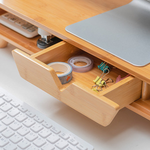 Soporte Elevador para Monitor de Computadora, Estante de Almacenamiento de Escritorio de Madera con Repisa para Organización de Escritorio - Product Image 4