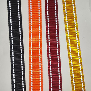 Tali hewan peliharaan kecil, 20mm 1 inci 1.5 "bebas tangan tali anjing kerah berjalan dapat ditarik untuk tali hewan peliharaan pola kustom anyaman serbaguna lembut - Product Image 1