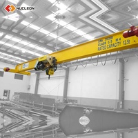 Pont roulant monopoutre électrique de style européen avec palan, capacités de levage de 3, 5, 10 et 20 tonnes, hauteur de levage de 6M, 9M, 12M, 15M, 18M