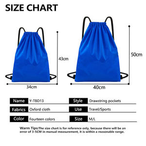 Sac à cordon personnalisé noir en Oxford imperméable, sac à cordon pour football, basketball, sac à chaussures, sac de sport à cordon - Product Image 5