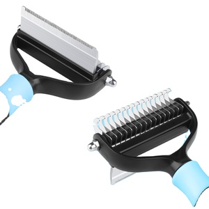 Doubele צדדים נירוסטה חתול טיפוח מברשת כלי עצמי ניקוי מעייל חיות מחמד מברשת, שיער מברשת מעיל גשם לחיות מחמד כלב מסרק לחיות מחמד עיסוי - Product Image 1