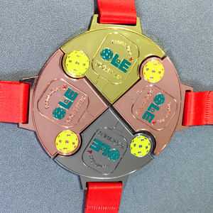 Médaille de puzzle de sport de gravure 3D <span class=keywords><strong>en</strong></span> métal personnalisé de conception libre pour personnaliser les médailles personnalisées de récompense de pickleball de football - Product Image 3