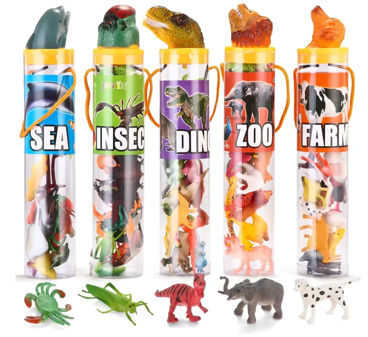 Petites figurines d'animaux, mini jouet d'animaux en plastique assortis, jouet d'animaux océaniques, mini dinosaure insecte océan, figurine de chien