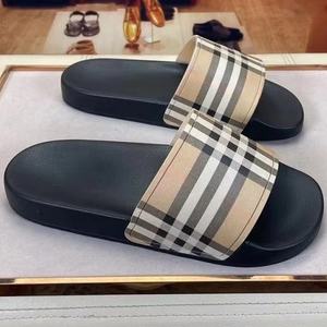 Chaussons d'été décontractés à semelle épaisse pour femmes, chaussons à carreaux tendance, rayures, port quotidien, sandales, chaussons - Product Image 1