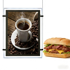 Customized Restaurant Hanging Advertising <b>Light</b> Box Made of Acrylic and Crystal <b>Light</b> Box - Product Image 1
