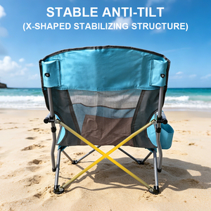 Chaise de camping et de pêche pliable portable, mobilier d'extérieur pour la plage et le camping - Product Image 4