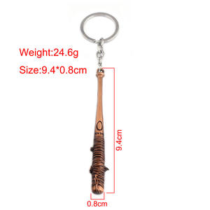 Portachiavi con Mazza da Baseball dei Dead Walkers, Ciondolo in Lega di <span class=keywords><strong>Negan</strong></span> Lucille, Regalo - Product Image 4