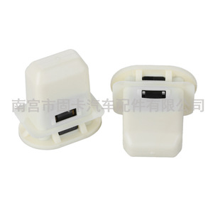 หัวเข็มขัดนิรภัยเบาะหลังไนลอนสีขาว 4L0886373 สำหรับออดี้ Q7 A4 S4 A5 - Product Image 1