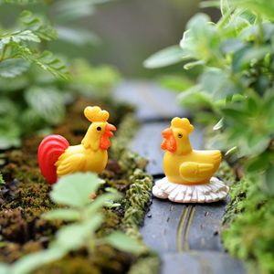Miniatures de poulets, coqs et poules simulés pour décorations paysagères, miniatures de poulets, breloques, ornements de bureau, accessoires de bricolage - Product Image 6