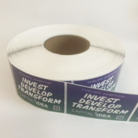 Rouleau d'autocollants en vinyle adhésif imperméable pour emballage de maquillage et de parfums, avec logo personnalisé, pré-découpés