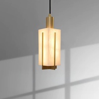 Lampe de chevet, lampe de couloir, lampe de bar et lampe de table en marbre naturel de luxe de style italien MEEROSEE, lampe de couloir en marbre MD88305